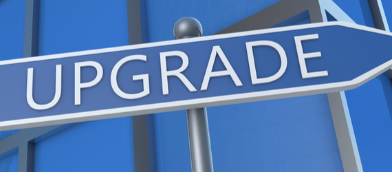 Upgrade street sign in front of office building.